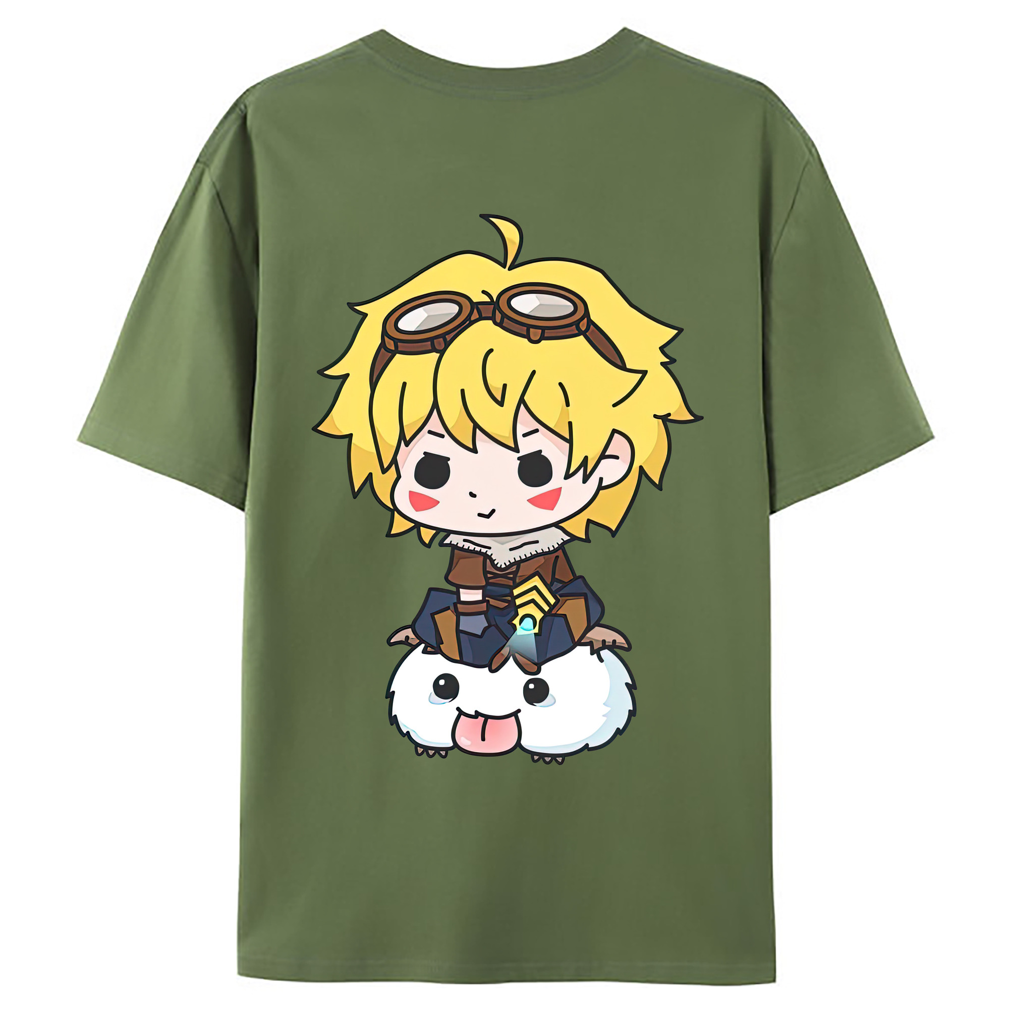 （画像用） リーグ・オブ・レジェンド League of Legends LOL 綿100％ メンズ半袖Tシャツ（バックプリント） 通気性
